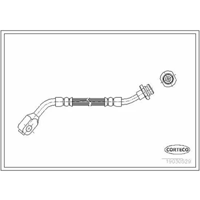Abbildung von CORTECO 19030529 Bremsschläuche Vorderachse 333 NISSAN: Pick Up, TERRANO 2, 1, FORD: Maverick SUV