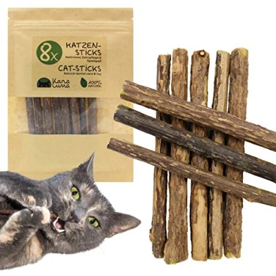 Abbildung von KaraLuna Tier Beschäftigungsspielzeug 8 Katzensticks / Matatabi Sticks I Katzenspielzeug Catnip, Natürliches und Zahnpflege für Katzen