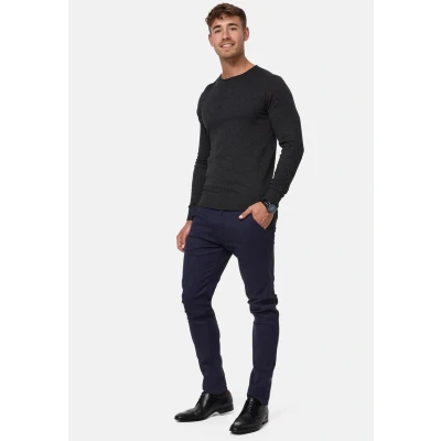 Abbildung von Indicode Jeans Gamal Strickpullover, Herren, Größe: Small, Charcoal mix