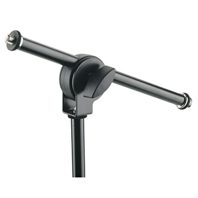Abbildung von K&amp;M 21431 Mini Schwenkarm Schwarz 29 cm Galgen 3/8“ und 5/8“ Gewindeanschluss, Overhead geeignet, beweglich