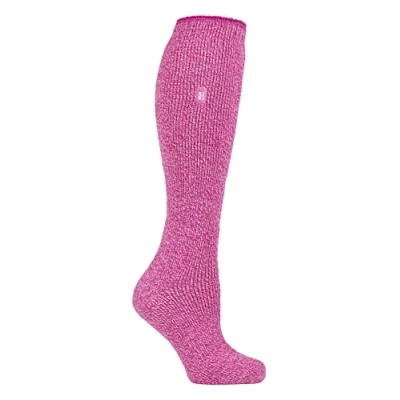Abbildung von HEAT HOLDERS Damen Merinowolle Socken Lang Warm Thermo Wollsocken Kniestrümpfe Merino für Winter (37 42, Rosa)