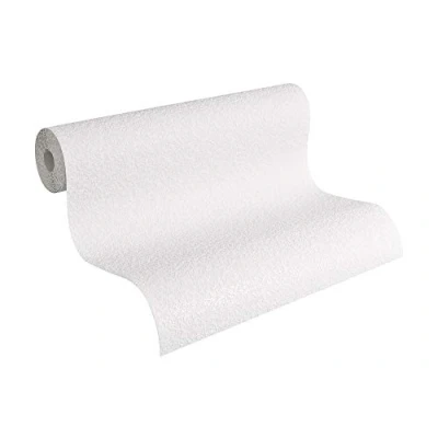 Abbildung von A.S. Création Strukturtapete Simply White, Unis, weiß