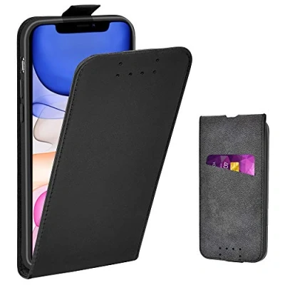 Abbildung von Adicase iPhone 11 Hülle Leder Tasche für Apple Handyhülle Flip Case Schutzhülle (Schwarz)
