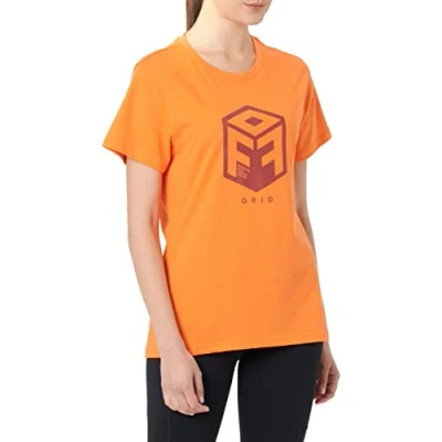 Abbildung von hummel Damen Hmloffgrid Cotton Jersey S/S Wo T Shirt, White/Forged Iron, XL EU