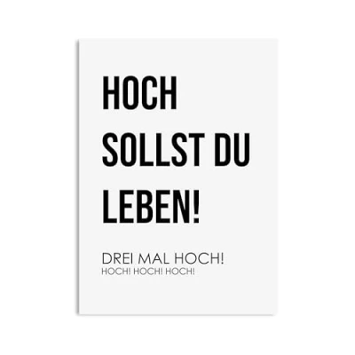 Abbildung von Nastami Geburtstagskarte lustige Karte Geburtstag Geschenk Freunde (Hoch sollst du leben)