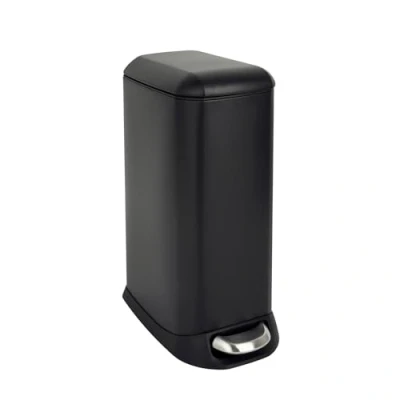 Abbildung von SVITA Mülleimer TS12, Treteimer, 12L, Softclose Funktion, Stahl pulverbeschichtet, Schwarz