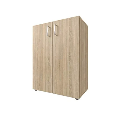 Abbildung von möbelando Schrank Beistellschrank Kommode Aktenschrank Büroschrank Standschrank Trio 2&quot; Sonoma/Eiche