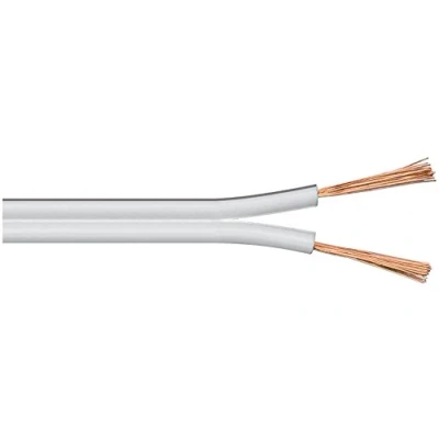 Abbildung von Goobay 15109 Lautsprecherkabel 2x0,5mm² Kupfer Litze / Boxenkabel Audio Kabel Meterware Speaker Cable Kupferkabel Weiß Subwoofer 10m