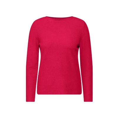 Abbildung von Cecil Struktur Strickpullover, Damen, Größe: Medium, Rot