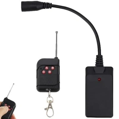 Abbildung von Nebelmaschinen Fernbedienung, Remote Control 3 Polig für 400W 500W 900W 1500W Nebelmaschine, Schwarz