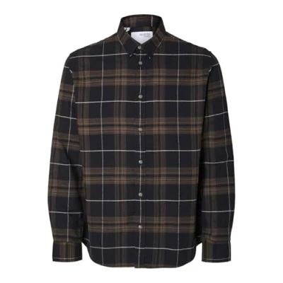 Abbildung von Selected Homme Slhslimowen Hemd, Herren, Größe: Medium, Black