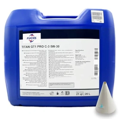 Abbildung von 20 L Fuchs Titan Pro C 3 5W30 passend für VW504.00 VW507.00 BMW LONGLIFE 04 MB FREIGABE 229.51 PORSCHE C30 VW 504 00/507 00 Liter Motoröl Motorenöl 5W 30