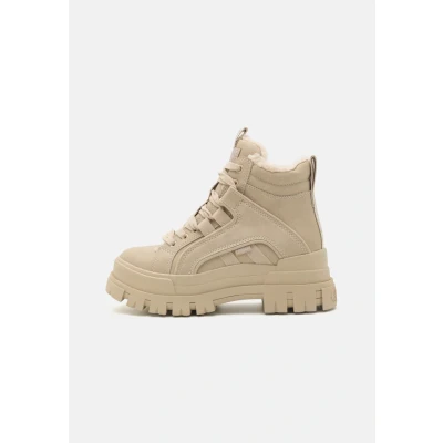 Abbildung von Buffalo Aspha MID WARM Schnürstiefelette, Damen, Größe: 40, Beige Schuhe