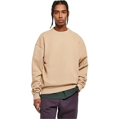 Abbildung von Urban Classics Ultra Heavy CREW Sweatshirt, Herren, Größe: Medium, Unionbeige