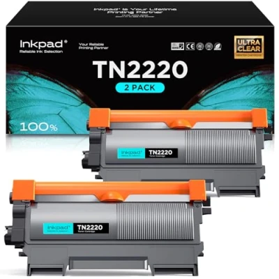 Abbildung von iNKPAD TN2220 2 schwarz Kompatibel mit Brother TN 2220 Passende Drucker Canon Pixma MP250 MFC 7360N HL 2250DN 2270DW FAX 2840 2940