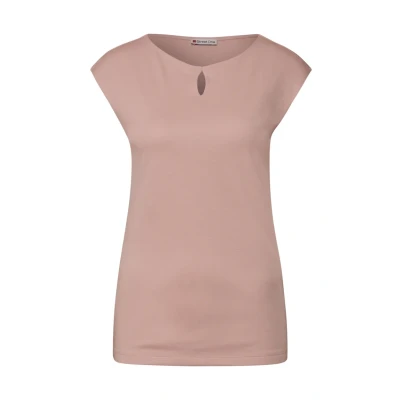 Abbildung von Street One MIT Cutout Tshirt basic, Damen, Größe: 34, Rosa