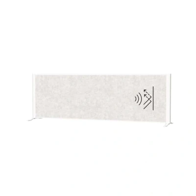 Abbildung von Maul Sideboard Trennwand MAULconnecto weiß 160/52,75cm Akustik hellgra