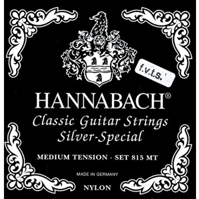 Abbildung von Hannabach 652551 Klassikgitarrensaiten Serie 815 F.V.T.S Medium/High Tension Silver Special FMT Satz