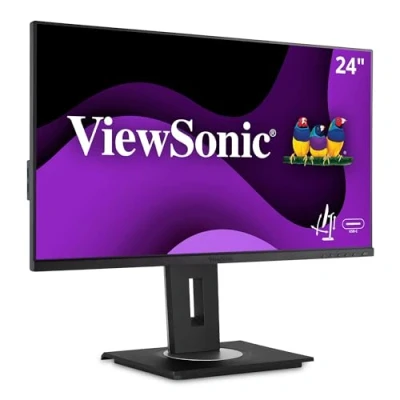 Abbildung von Viewsonic VG2456 60,5 cm (24 Zoll) Büro Monitor (Full HD, IPS Panel, HDMI, DP, RJ45 Ethernet, USB C, Höhenverstellbar, Lautsprecher, Eye Care, 4 Jahre Austauschservice) Schwarz