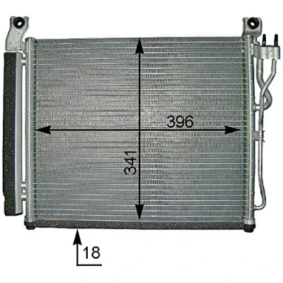 Abbildung von MAHLE ORIGINAL AC 591 000P Klimakondensator mit Trockner 396mm KIA: Picanto I