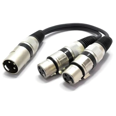 Abbildung von VITALCO XLR Splitter Audio Adapter Stecker auf 2x Buchse 3 Polig Splitterkabel Y Kabel Vertailer Männlich Dual Weiblich