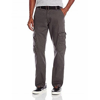Abbildung von Wrangler Authentics Herren Cargohose aus Twill, lockere Passform, Anthrazit Köper, 30W / 30L
