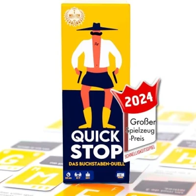 Abbildung von ATM Gaming Spiel, Familienspiel, Kartenspiel, Reisespiel, Gesellschaftsspiel QuickStop Das Buchstaben Duell