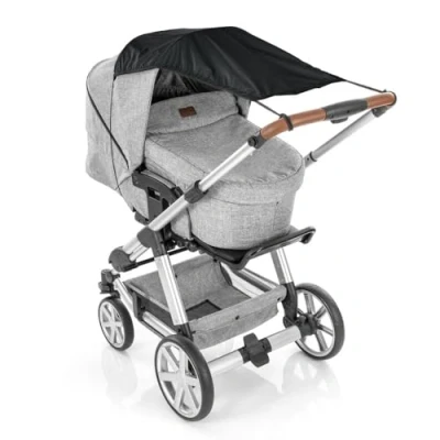 Abbildung von reer ShineSafe Sonnensegel für den Kinderwagen, Sonnenschutz viele Modelle, schwarz