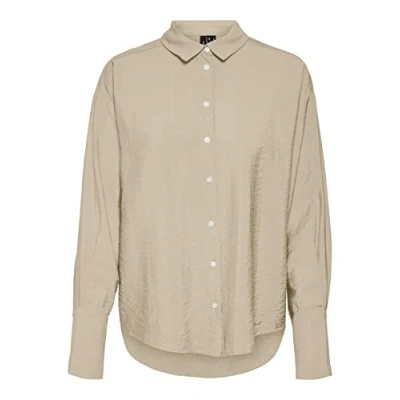Abbildung von VERO MODA Women&#039;s VMLENA LS Shirt WVN NOOS Top, Irish Cream, L