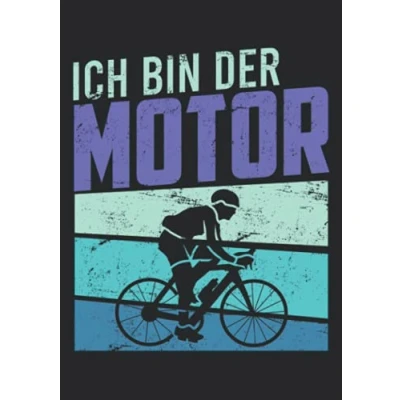 Abbildung von Notizbuch A5 kariert mit Softcover Design: Fahrrad Geschenk Männer witziger Spruch lustig Rad Radsport: 120 karierte DIN Seiten