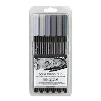 Abbildung von Lyra Aqua Brush Duo Grautöne, Set mit 6 Farben 32