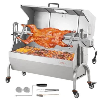 Abbildung von VEVOR Lammgrill Spanferkelgrill Spießbratengrill 52W 90kg Elektrisch BBQ
