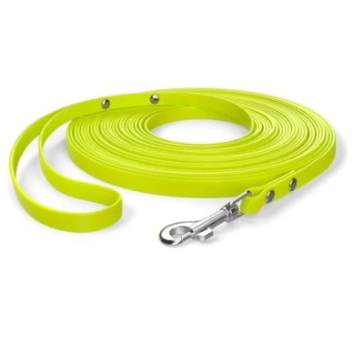 Abbildung von 10m Schleppleine, Hundeleine, Handschlaufe, Neon Gelb, extra schmal, schmutz und wasserabweisend
