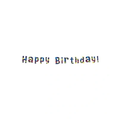Abbildung von PD Party 7025013 Fröhlich Design Buchstaben Banner Dekoration Spezielles Thema Partei Girlande Happy Birthday, Mehrfarben, 250cm Länge x 17cm Breite 0.1cm Höhe