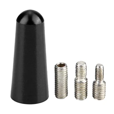 Abbildung von Autoantenne, 3 cm Antenne Adapter Aluminium Legierung kurzer Stabantenne