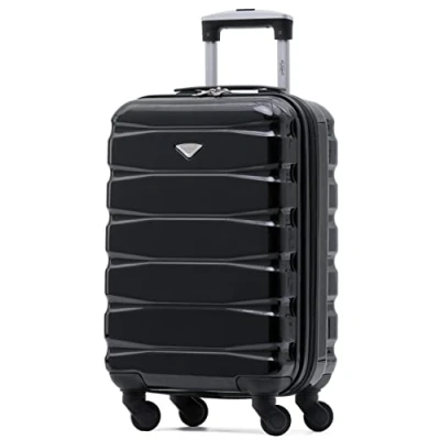 Abbildung von Flight Knight Handgepack Trolley Koffer Kompatibel Mit Air Berlin, Lufthansa, Eurowings, easyJet, Ryanair Und Viele Mehr! Gepack 4 Rollen. 55x35x20cm ABS Leichtgewicht Reisekoffer