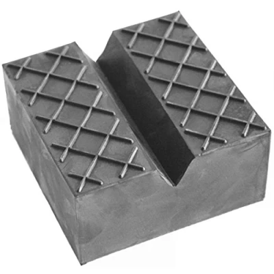 Abbildung von 75x75x50mm Gummiauflage mit V Nut/Waffel Gummi Unterlage Auflage Wagen Heber Hebebühne eckig Auto Klotz Rangier Wagenheber Puffer Reifen Reifenwechsel LKW Räder KFZ Tuning Zubehör