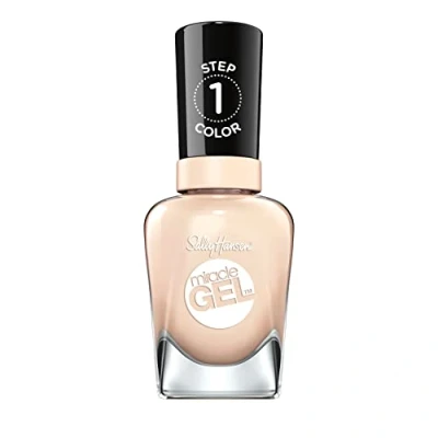 Abbildung von Sally Hansen Miracle Gel Nagellack ohne künstliches UV Licht Cream of the Crop, Nude, mit intensiv glänzendem Finish, Nr. 610, (1 x 14,7 ml)