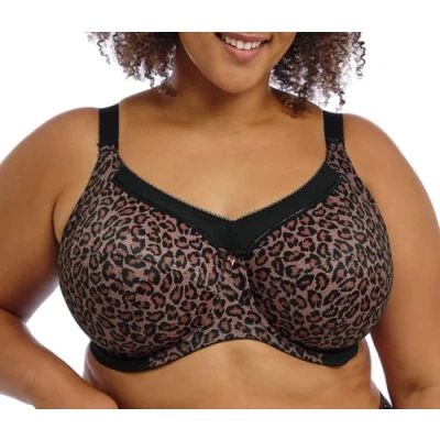 Abbildung von Goddess Damen Kayla Underwire Full Coverage Side Support Bra BH mit voller Abdeckung, Durchsichtig, Leopardenmuster/dunkel, 100O