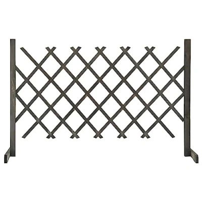Abbildung von vidaXL Gartenzaun Garten Rankzaun Grau 120x90 cm Massivholz Tanne, (1 St)