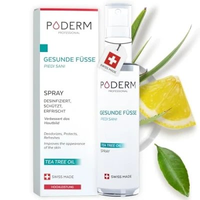 Abbildung von PODERM FUSSPILZ BEHANDLUNG FÜR SPORTLER Reinigendes Fuß Spray Beseitigt 99,9% der Pilze Anti Geruch und Schweiß