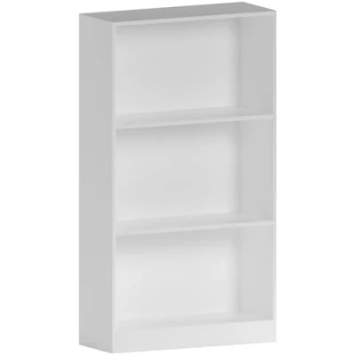 Abbildung von Vida Designs Cambridge Bücherregal mit 3 Ebenen, mittelgroß, weißes Holzregal, Aufbewahrungseinheit, Büro, Wohnzimmermöbel, Holz, stufiges Medium
