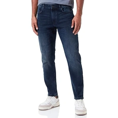 Abbildung von camel active Flexxxactive 5POCKET Jeans Slim Fit, Herren, Größe: 34x30, Dark indigo