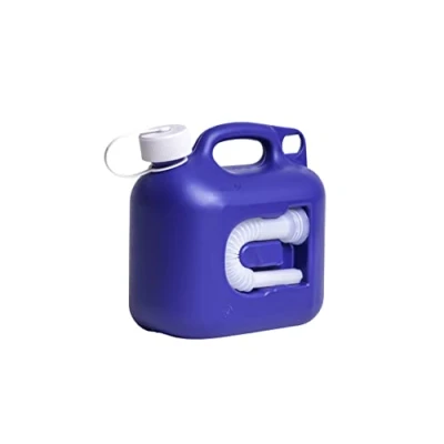 Abbildung von hünersdorff Kanister 5 l für AdBlue, ideal zur Betankung an AdBlue PKW Zapfsäulen, Mehrwegkanister mit Auslaufrohr, passt in Tankstutzen, unbefüllt, 800280, blau, 5l