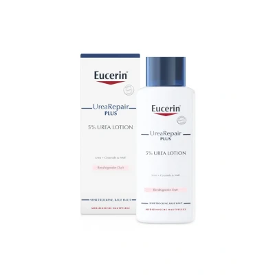 Abbildung von Eucerin Bodylotion Urearepair PLUS 5% MIT DUFT, FÜR SEHR Trockene HAUT Feuchtigkeitspflege, Damen, Größe: 250 ml,