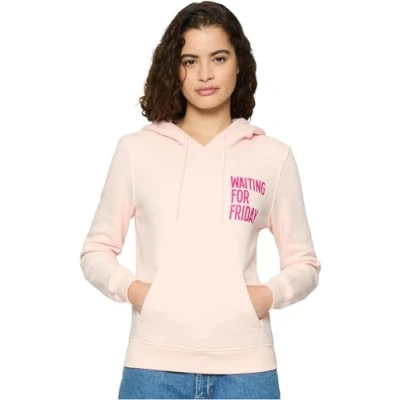 Abbildung von Mister Tee Waiting FOR Friday Kapuzenpullover, Damen, Größe: Large, Pink