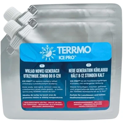 Abbildung von TERRMO IcePro™ Kleine Kühlakkus für Kühltasche, Brotdose, Kühlbox, Medikamenten Extra Lange Kühldauer Wiederverwendbar, Hochleistungsfähig Kühlelemente, kühlpack 350ml &amp; 19x16cm (2er Pack)