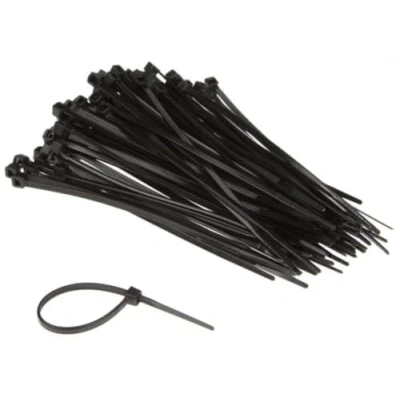 Abbildung von Perel Set Nylon Kabelbinder 2,5x100mm Schwarz, UV beständig, stabil, 100 Stück