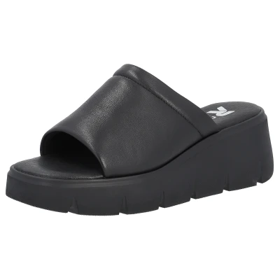 Abbildung von Rieker EVOLUTION Pantolette, Plateau, Sommerschuh, Schlappen mit gepolstertem Schaftrand