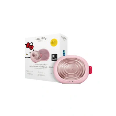 Abbildung von Geske SMARTAPPGUIDED Sonic Thermo Facial Brush 5 IN 1 Gesichtspflege Zubehör, Größe: One Size, Hello kitty pink